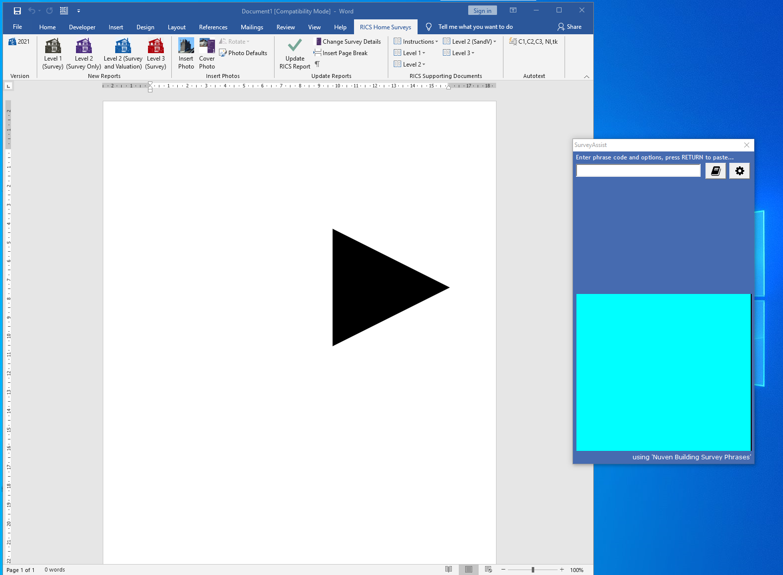 link to the video for using SurveyAssist